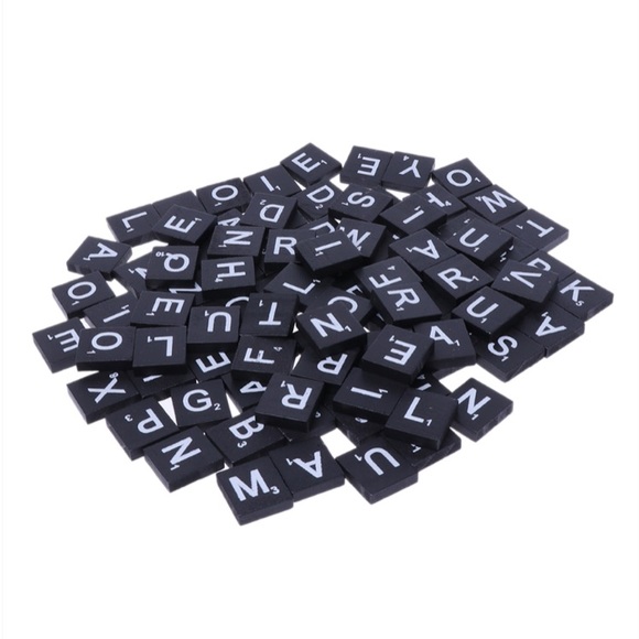 290 Black & Sliver Scrabble Tiles - Picture 1 of 3